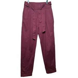 Polo Ralph Lauren High Waisted Wrap Belt Pants Burgundy Red Size 4 supreme Chino